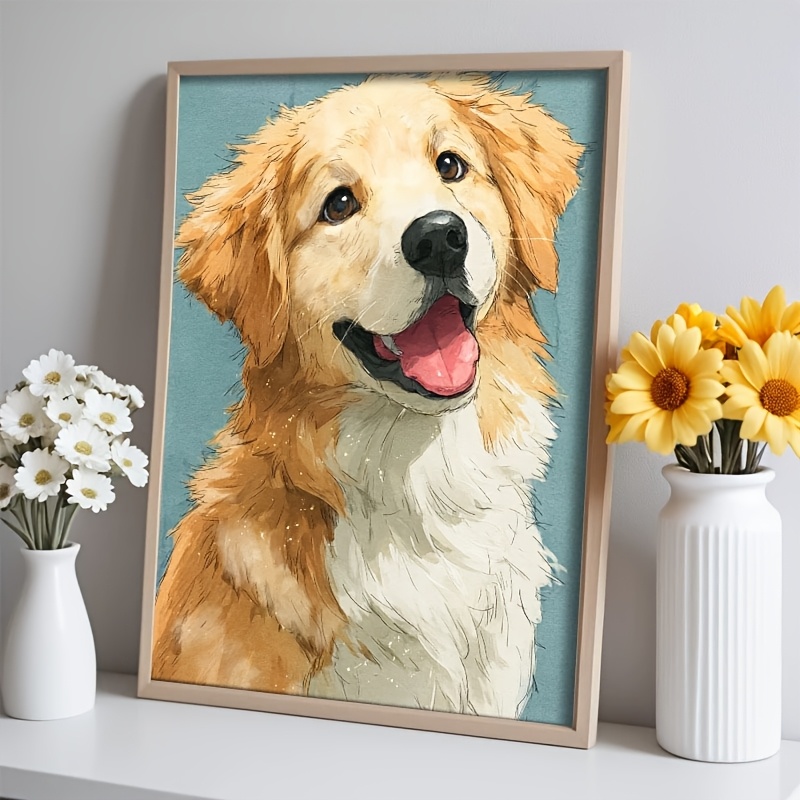 カスタムペット水彩キャンバスポスター ペットの写真をアップロ - Pet Portrait Custom のレビューと価格