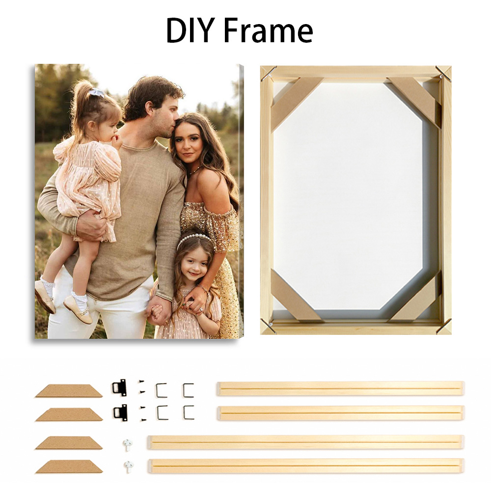 カスタマイズされた写真キャンバス1枚、オプションでDIY木製 - Engraved Wood Frame のレビューと価格